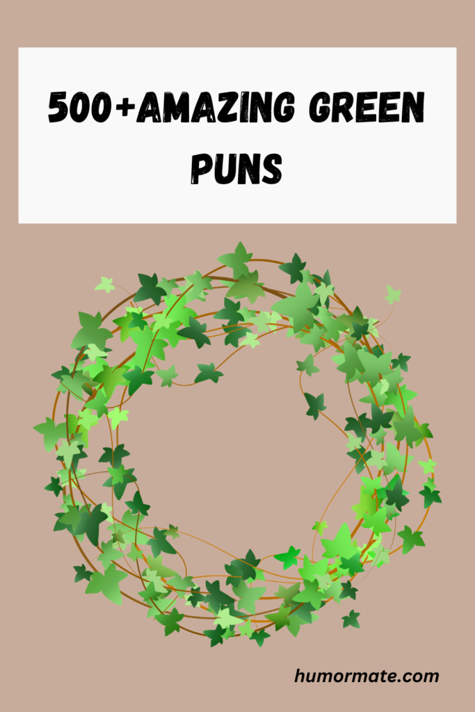 green puns pin