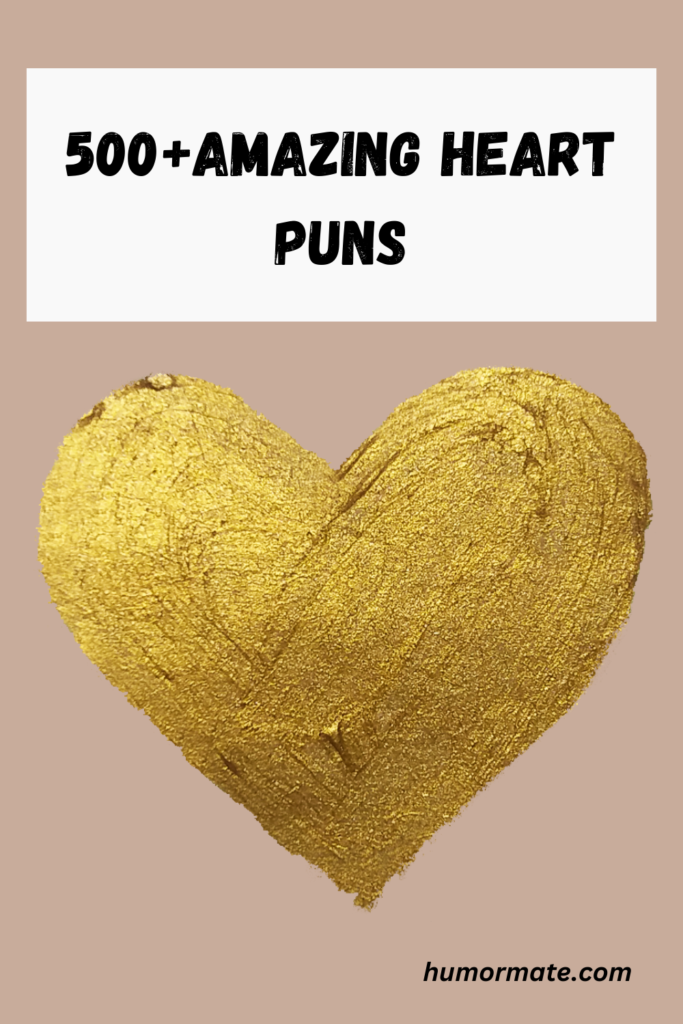 heart puns pin